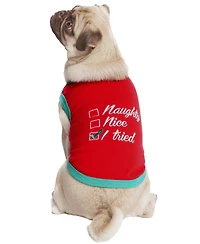 Parisian Pet Naughty or Nice Holiday Dog T-Shirt