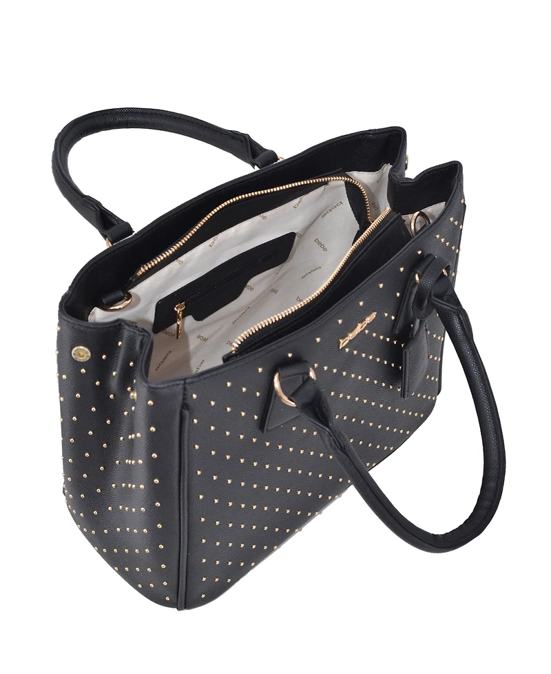 Bebe Women's Sagan Studded Medium Satchel Bag