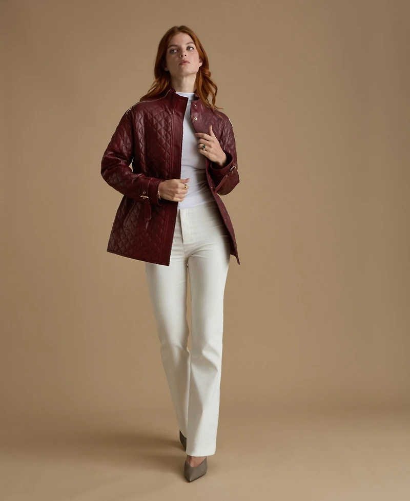 Furniq Uk Women's Genuine Leather Jacket