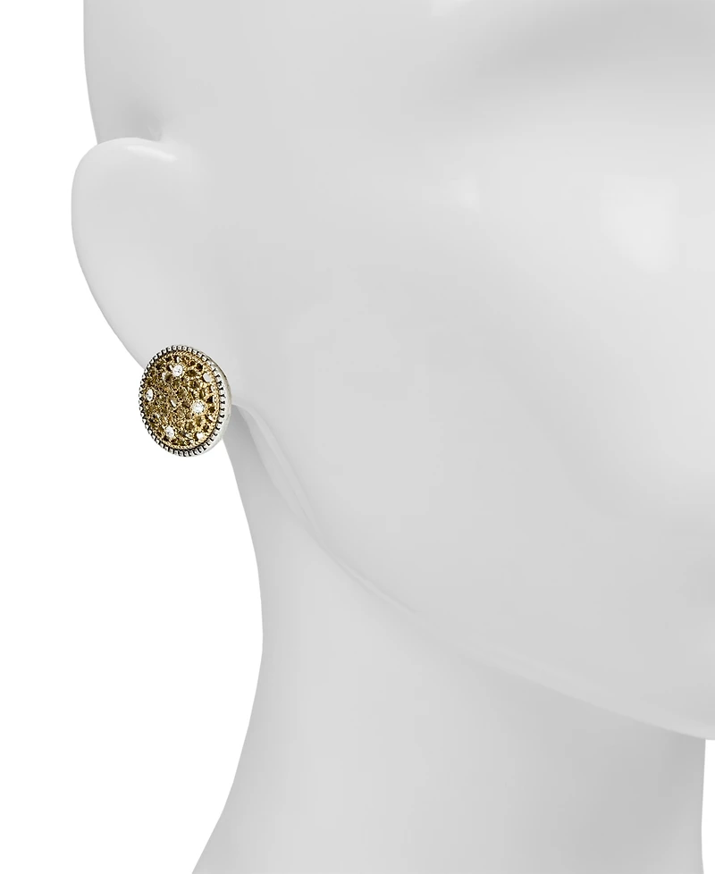 Patricia Nash Button Clip On Stud Earrings
