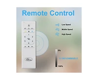 Sofucor 52-inch Modern Classic Black 3-Blade Flush Mount with Intelligent Remote Control and Light