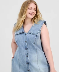 And Now This Trendy Plus Denim Mini Dress, Macy's Exclusive