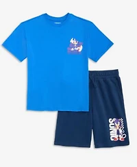 Sonic Boys 5 20 Short Sleeve Tee Gold Rings Shorts