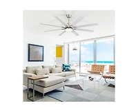 Sofucor 52-inch Modern Exquisite Sand Nickel 8-Blade Ceiling Fans with Adjustable Led Lights and Intelligent Remote Control.