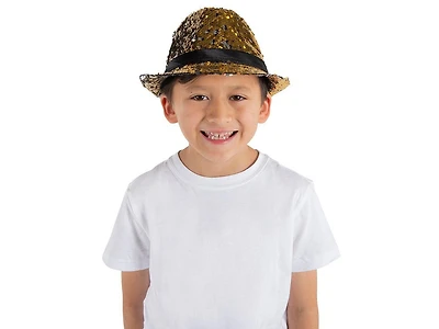 Dress Up America Sequin Party Fedora Hat - Kids