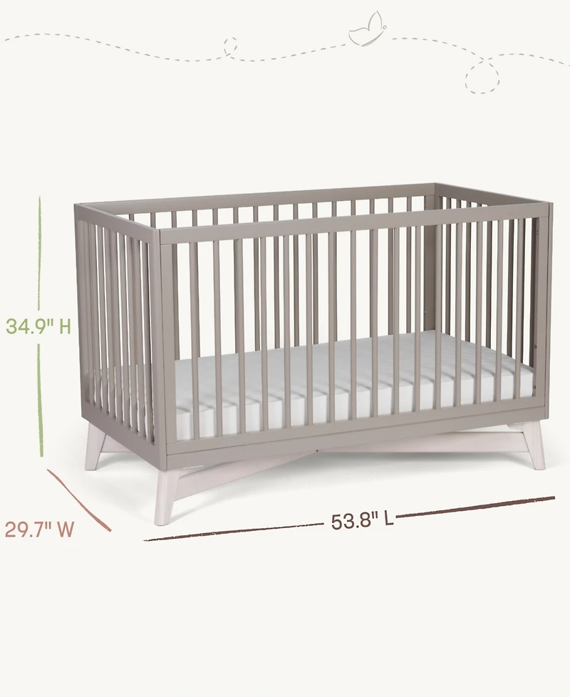 Little Seeds Baby Neutral Pala 4-in-1 Convertible Crib