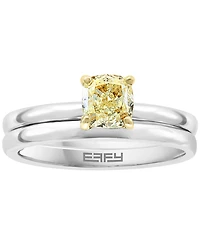 Effy Collection Yellow Diamond Bridal Set (9/10 ct. t.w.) in 14k White Gold