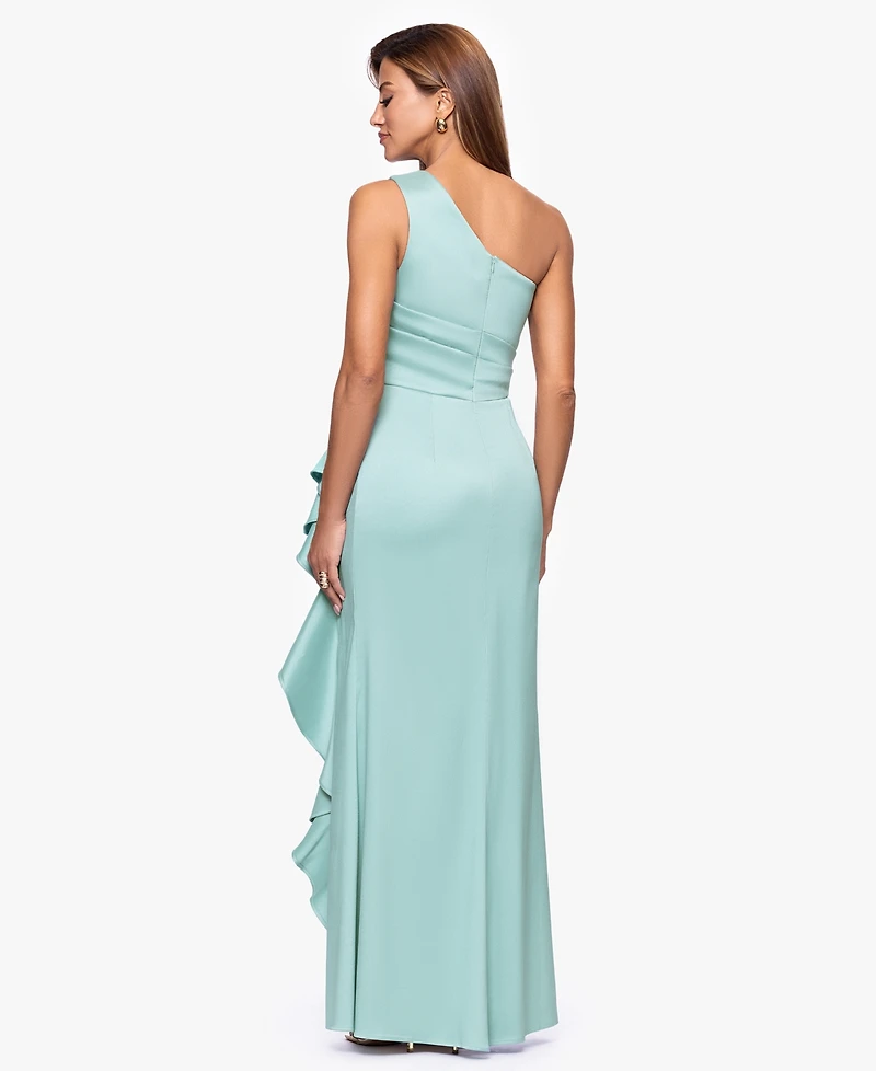 Xscape Women's One-Shoulder Long Dress
