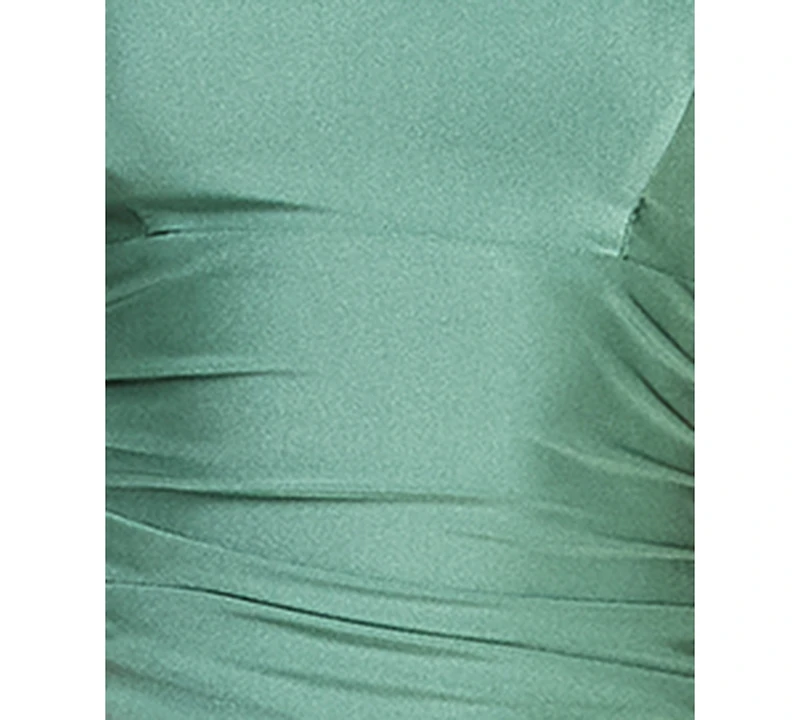 Emerald Sundae Juniors' V-Neck Front-Slit Sleeveless Gown