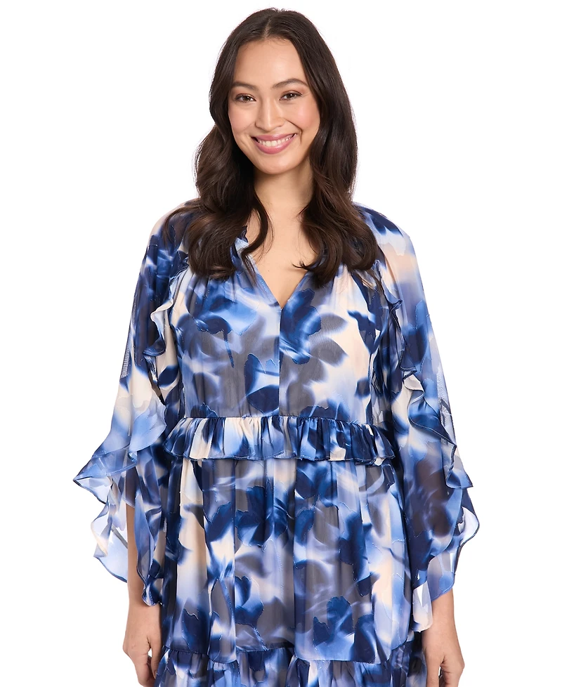 London Times Petite Collared A-Line Short Dress