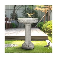 SunJet 24 Inch Height Outdoor Bird Bath