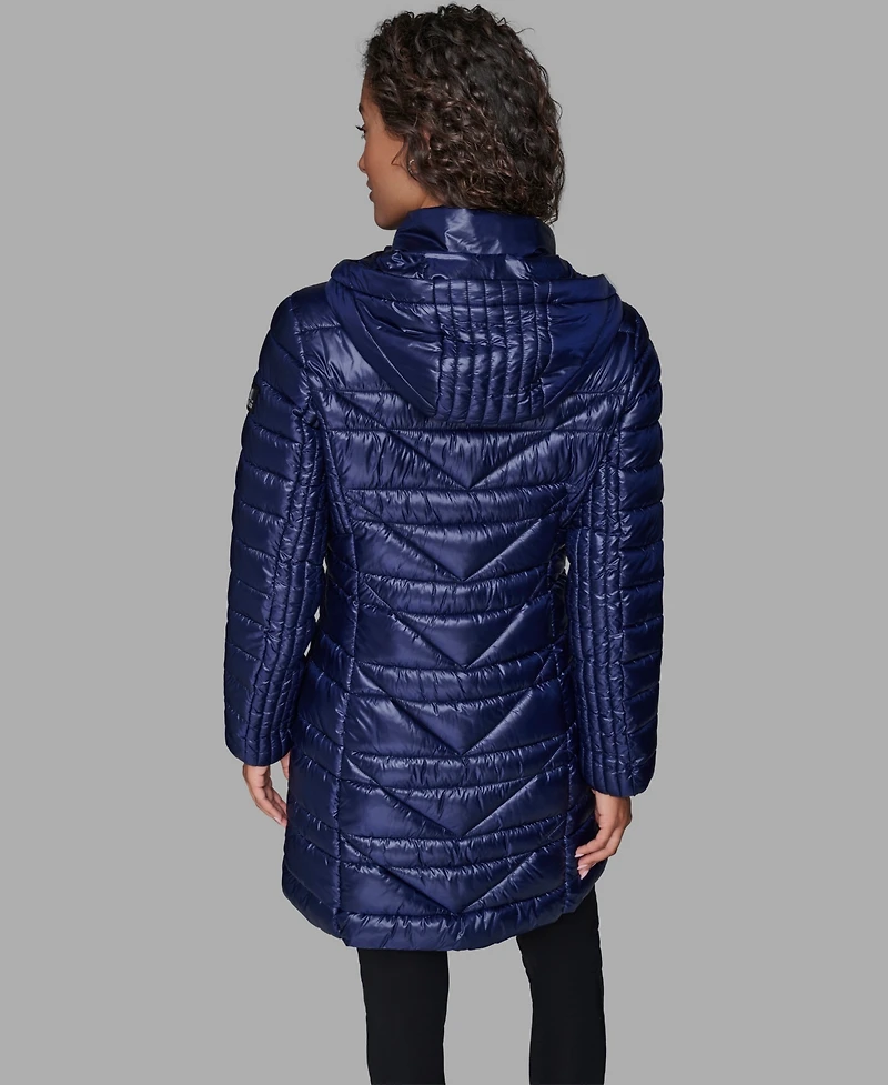 Karl Lagerfeld Paris Women's Long Puffer Coat