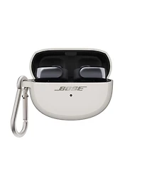 Bose Ultra Open Wireless Earbuds, Moonstone Blue, Bundle with White Smoke Silicone Case Cover