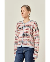English Factory Women's Textured Stripe Jacket