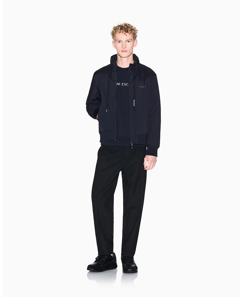 A|X Armani Exchange Men's Night Lab Stretch Wool Blend Tapered Pants