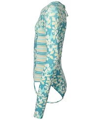 Roxy Girls' 7-16 Hibiscus Mirage Long-Sleeve One-Piece Swimsuit