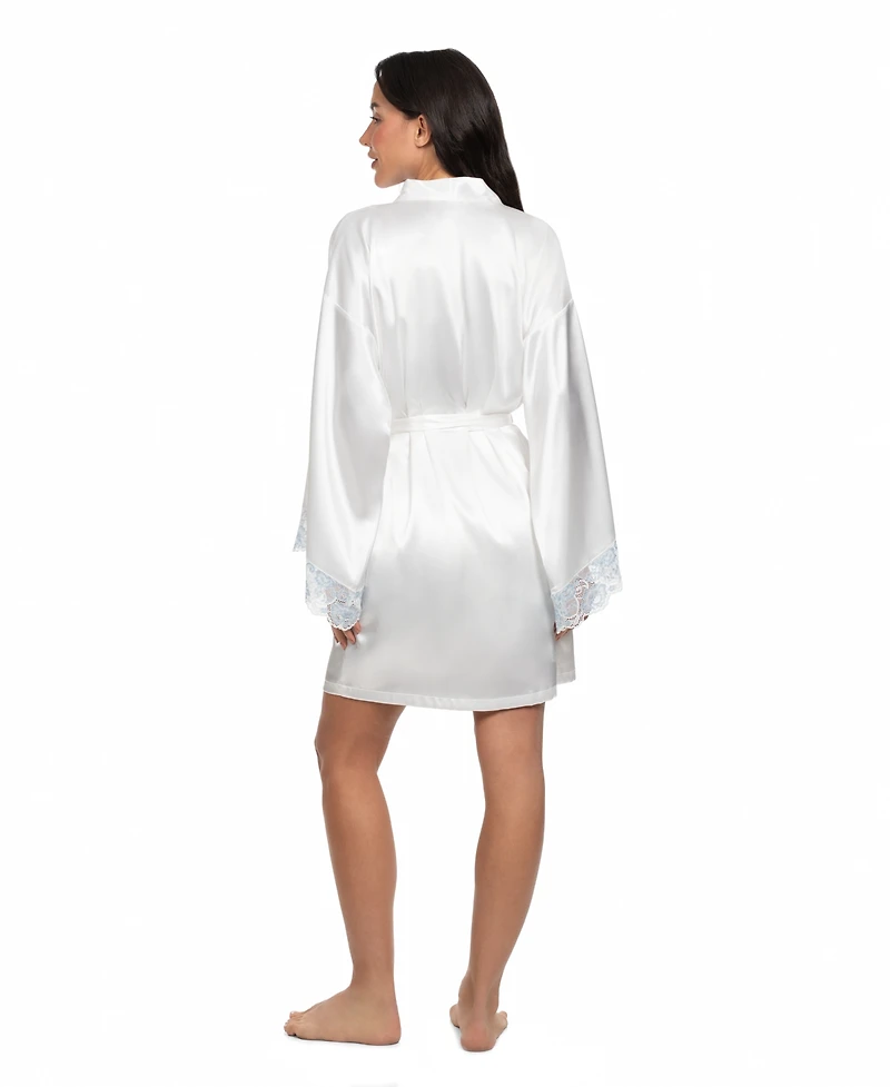 Linea Donatella Women's Bridal Satin Wrapper