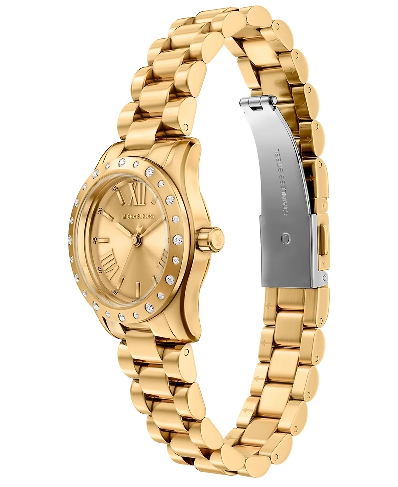 Michael Kors Women's Lexington Three-Hand Gold-Tone Stainless Steel Watch and Jewelry Set, 26mm