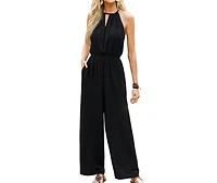 Cupshe Women's Chic Halter Neck Wide Leg Jumpsuit