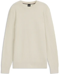 Boss by Hugo Men's Knitted Structure Cotton Sweater