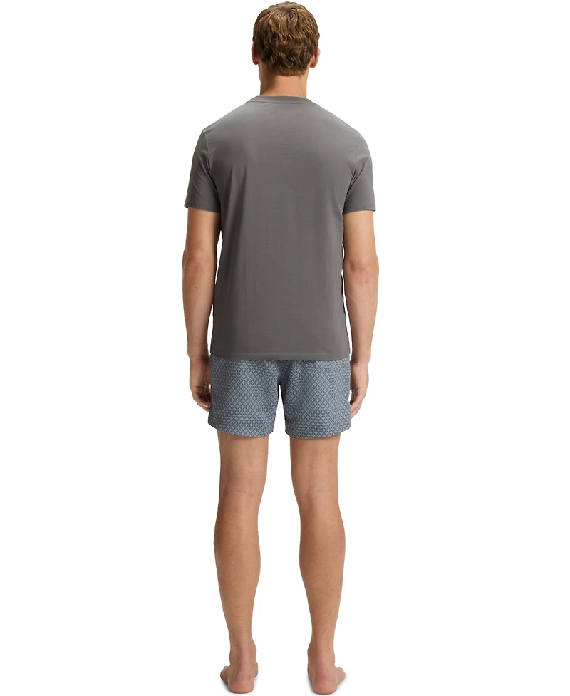 Boss by Hugo Men's Logo Print Cotton-Jersey Beach T-Shirt