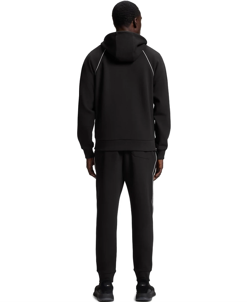 Boss by Hugo Men's Piping Details Cotton-Blend Zip-Up Hoodie