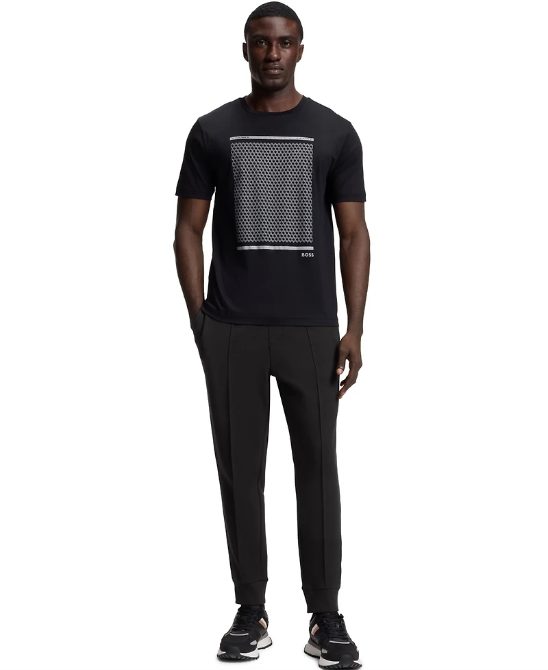 Boss by Hugo Men's Piped-Detail Cotton-Blend Tracksuit Bottom Pants