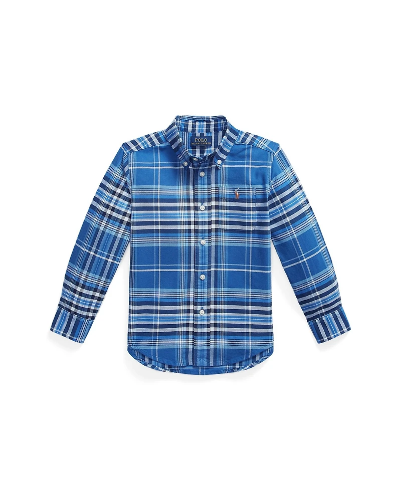 Polo Ralph Lauren Boys 2-7 Plaid Cotton Oxford Shirt