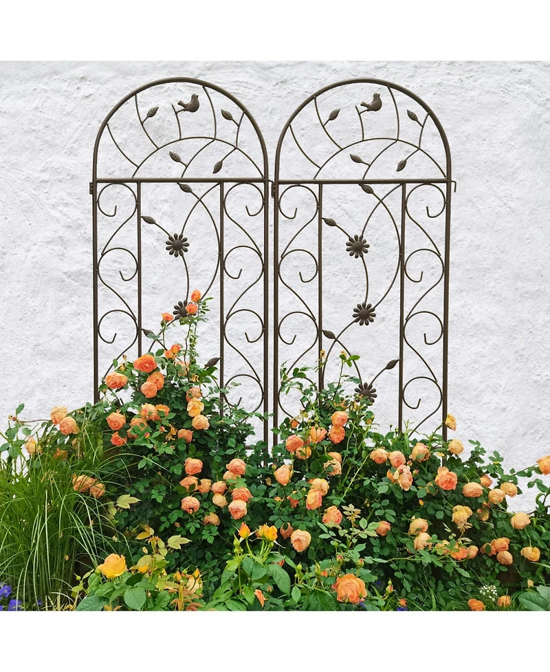 Streamdale Furniture 2 Pack Metal Garden Trellis 86.7" Climbing Plant Support