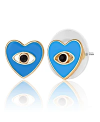 Jessica Simpson Gold-Tone Evil-Eye, Heart & Star Stud & Hoop Earring Set, 9 Pairs