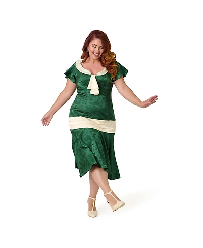 Unique Vintage Plus 1920s Wilshire Flapper Day Dress