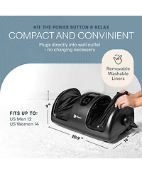 LifePro Calf and Foot Massager with Heat for Plantar Fasciitis, Circulation & Pain Relief (Black)