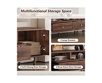 Casainc Storage Cabinet With 76" Tv Stand