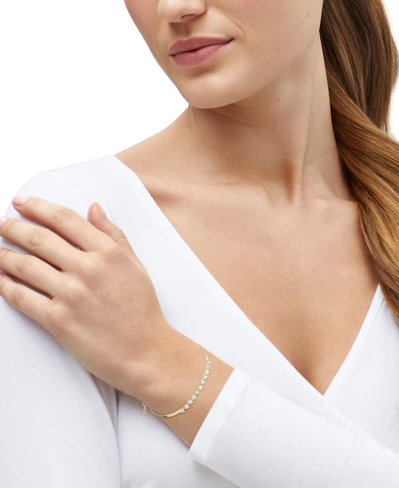 Macy's White Sapphire Bracelet (1-5/8 ct. t.w.) in 14k Yellow Gold-Plated Sterling Silver