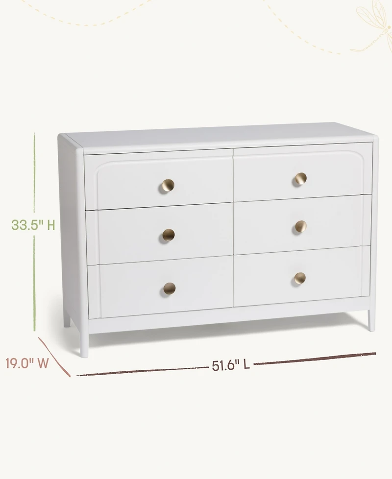 Little Seeds Baby Neutral Briar 6-Drawer Dresser