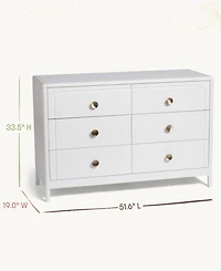 Little Seeds Baby Neutral Briar 6-Drawer Dresser