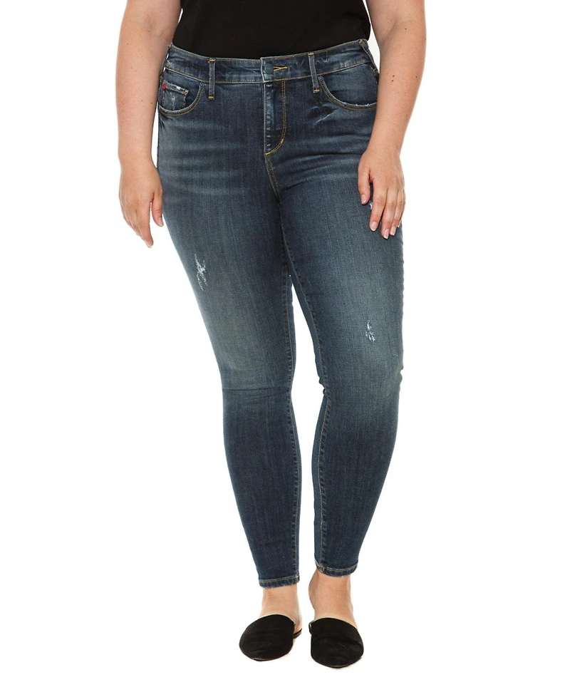 Slink Jeans Women's Denim Mid Rise Ankle Skinny 29" inseam - Sofia