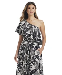 Bleu by Rod Beattie Women's Island Time One-Shoulder Ruffled Midi Dress