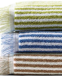 Lands' End Cotton Yarn-dyed Stripe 2-Piece Washcloth Set