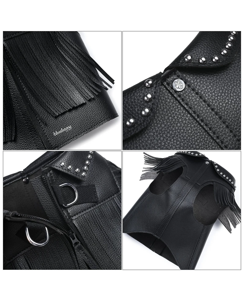 Blueberry Pet Silver-Powered Freshness Microfiber Leather Dog Harness Jacket