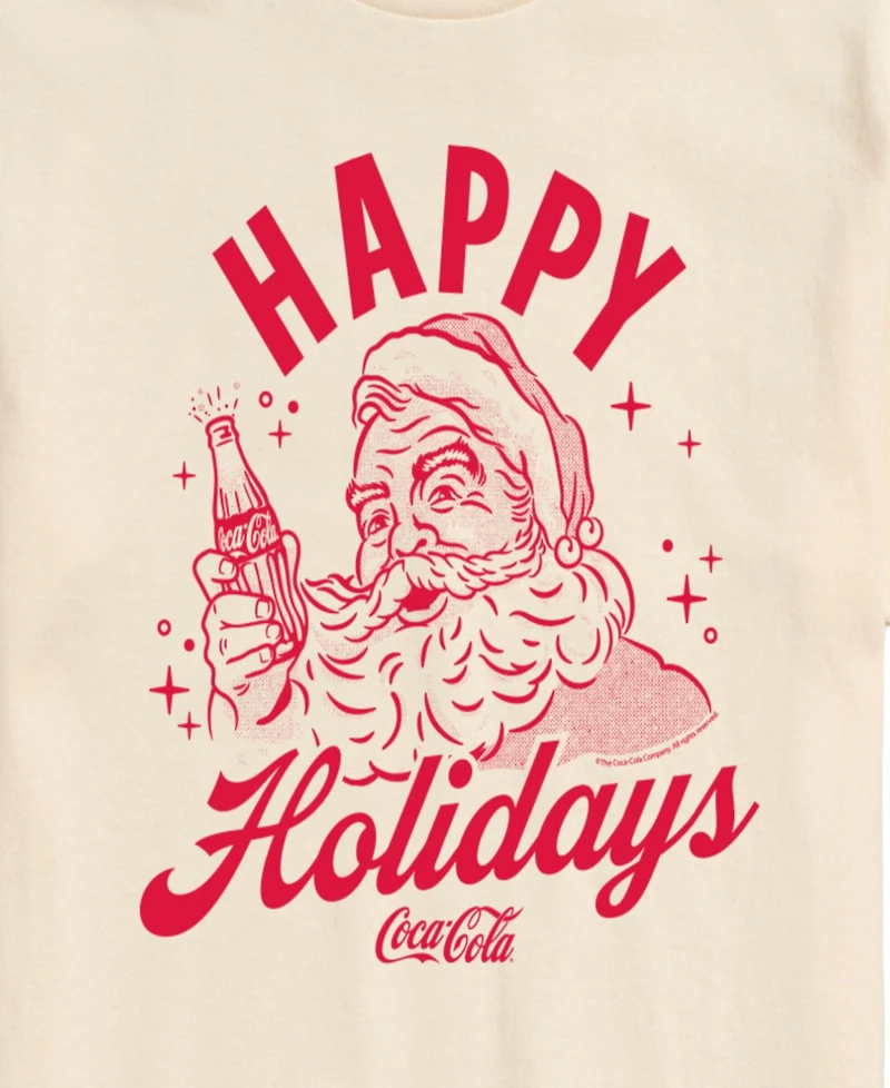 Airwaves Men's Coca-Cola Happy Holidays Short-Sleeve Graphic T-Shirt