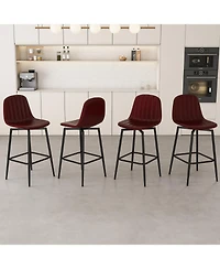 Streamdale Furniture Streamdale Modern Swivel Bar Stools with Back Support, Dark Brown (Set of 2
