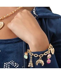 Juicy Couture Paris Travel Charm Bracelet - Macaron, Croissant