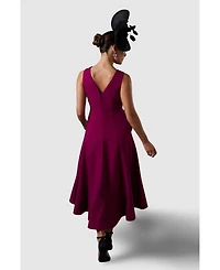 Coast Crepe Ruffle Dress With Low Back