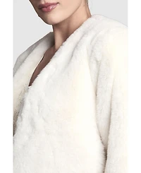 Coast Women's Edge To Edge Faux Fur Coat