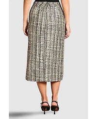 Coast Women's Sequin Tweed Midi Skirt