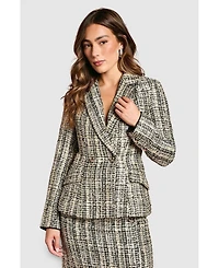 Coast Women's Sequin Tweed Fitted Blazer