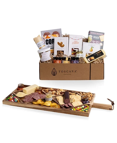 Picnic Time Grazing Board with Gourmet Gift Pack, 12-Piece