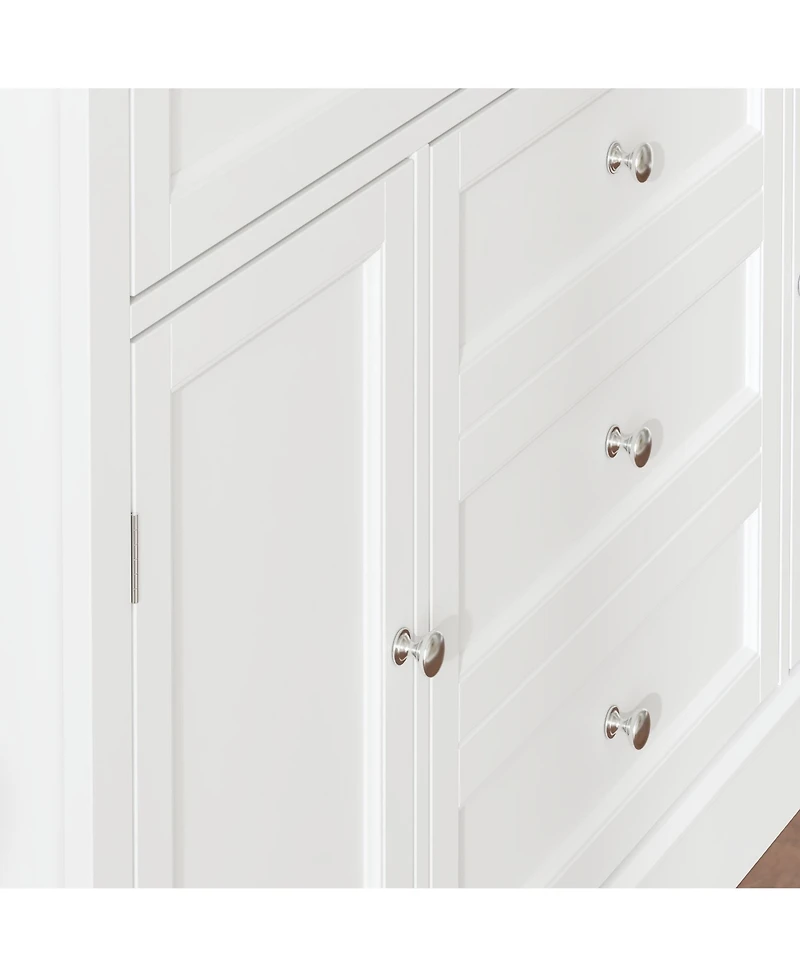 Homsee Changing Table, Chest of Drawers, Dresser with 3 Drawers, 4 Shelves and 2 Doors.