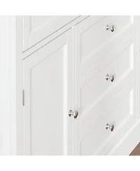 Homsee Changing Table, Chest of Drawers, Dresser with 3 Drawers, 4 Shelves and 2 Doors.